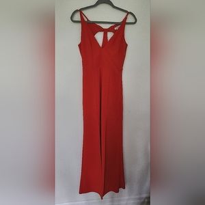 Soiéblu Red Orange Floor Length Dress With M Slit Size Small